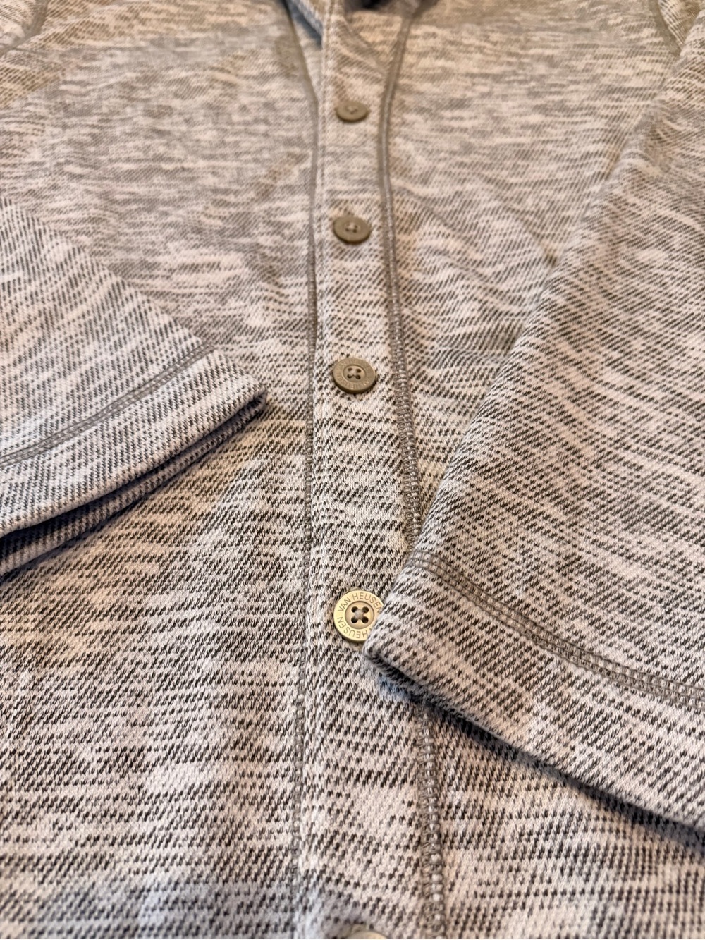 Van Heusen Never Tuck Life Large Slim Fit Fleece Button Front Shirt Jacket NWT - Picture 2 of 8